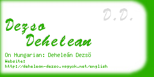 dezso dehelean business card